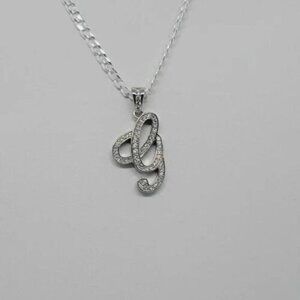 Brand New Sterling Silver 925 Letter G Necklace